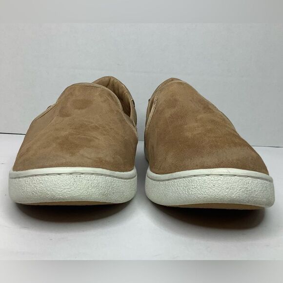 UGG Australia Shoes Tan/Gold Suede Leather Jass Sneakers Slip On Women Sz 10 - Picture 4 of 10